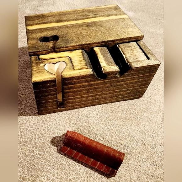 Puzzle Box with Secret Compartment Hand Made and Designed - Picture 3 of 5